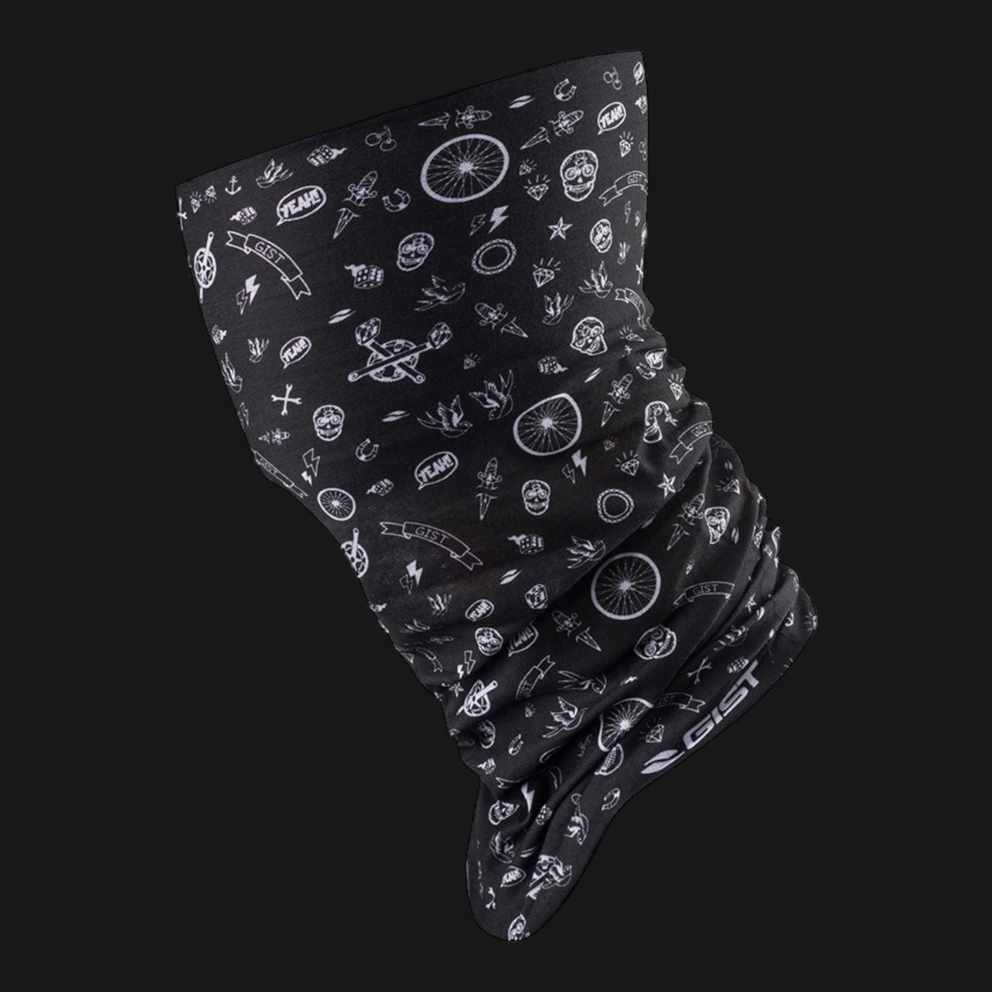 GIST BANDANA MULTIUSO TATTOO NERA
