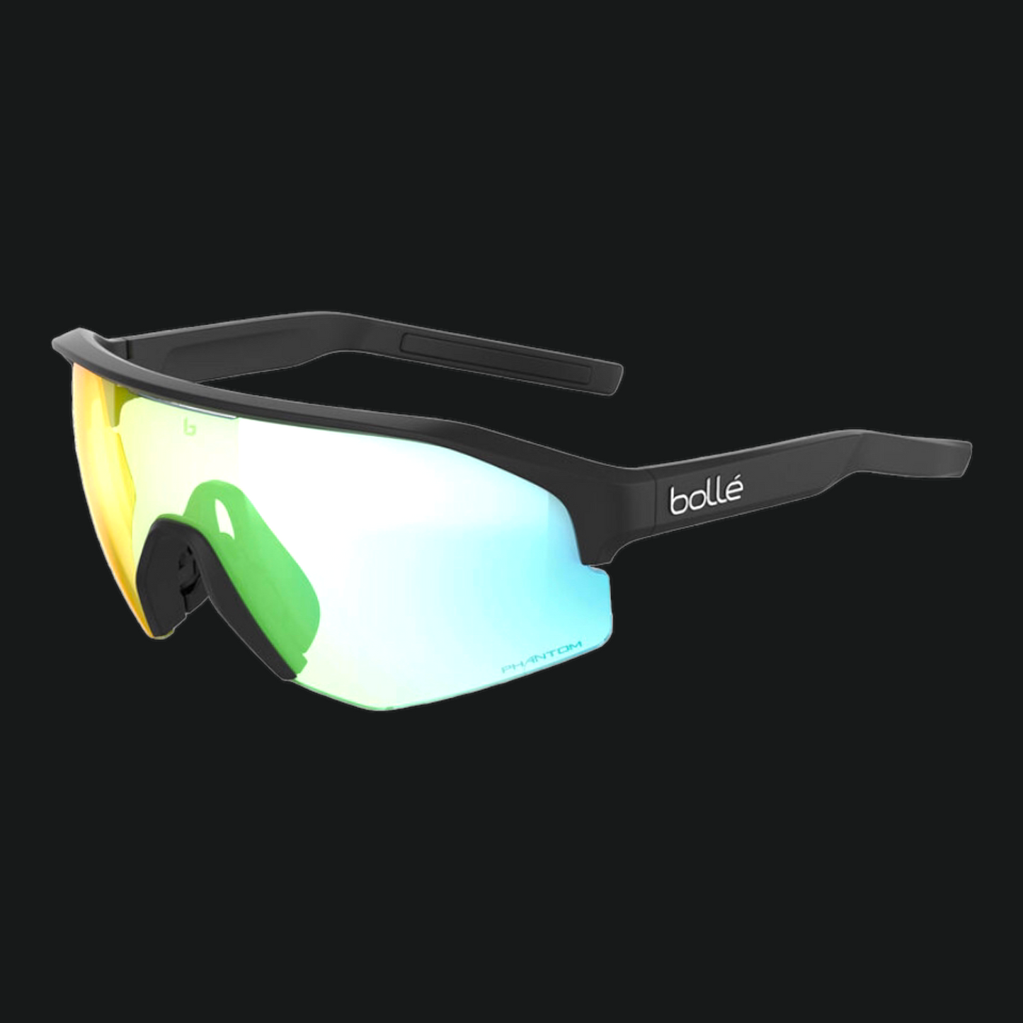 BOLLE' OCCHIALI DA SOLE LIGHTSHIFTER XL BLACK MATTE PHANTOM CLEAR GREEN LENS