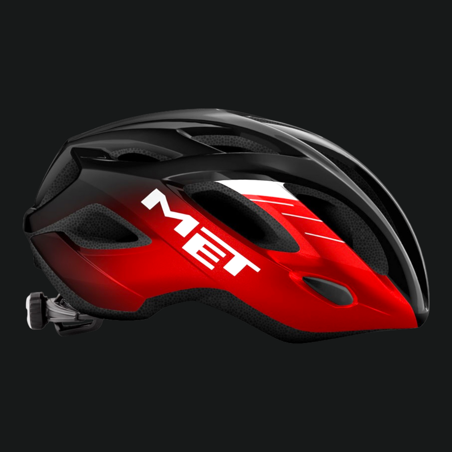 MET CASCO IDOLO NERO E ROSSO
