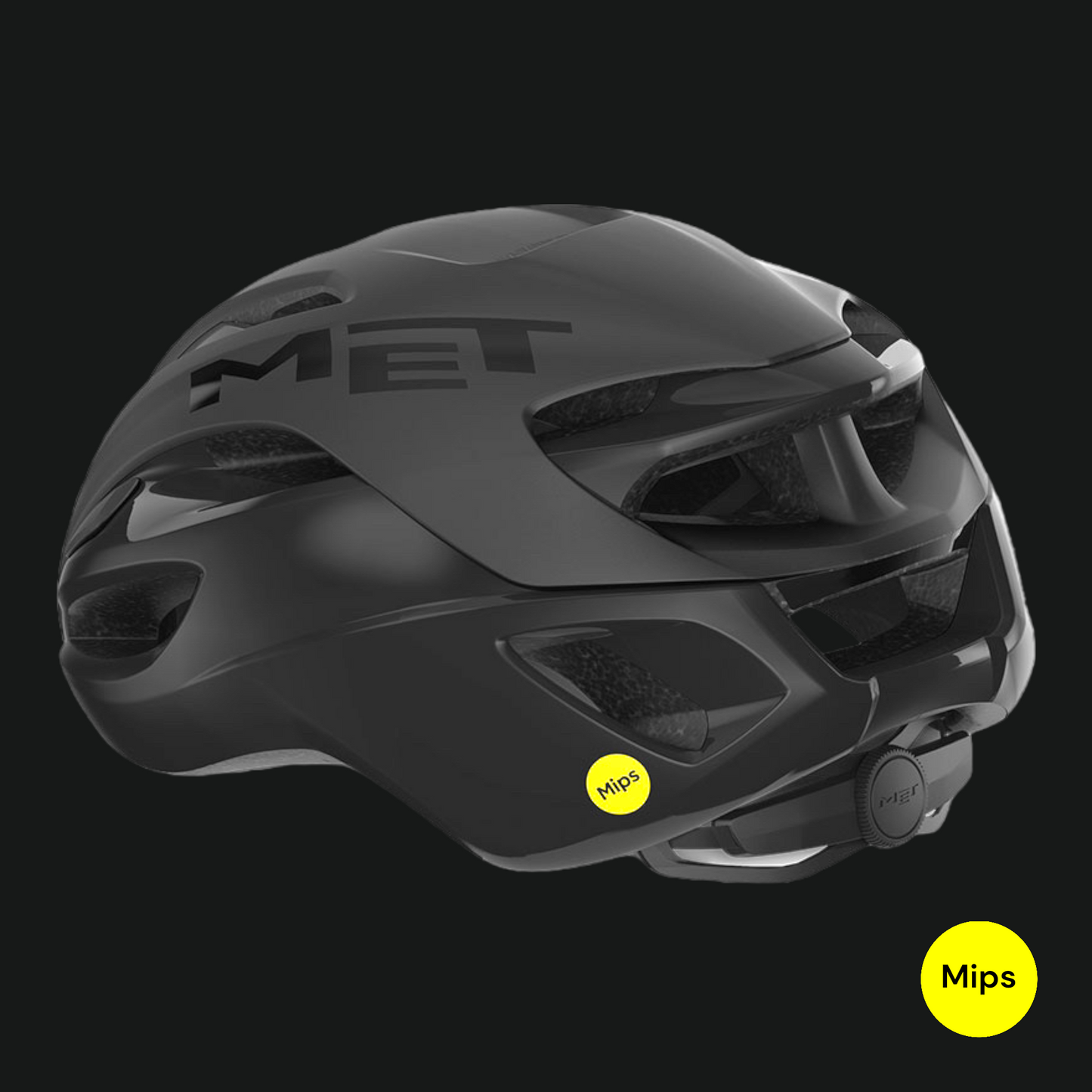 MET CASCO RIVALE MIPS NERO OPACO LUCIDO