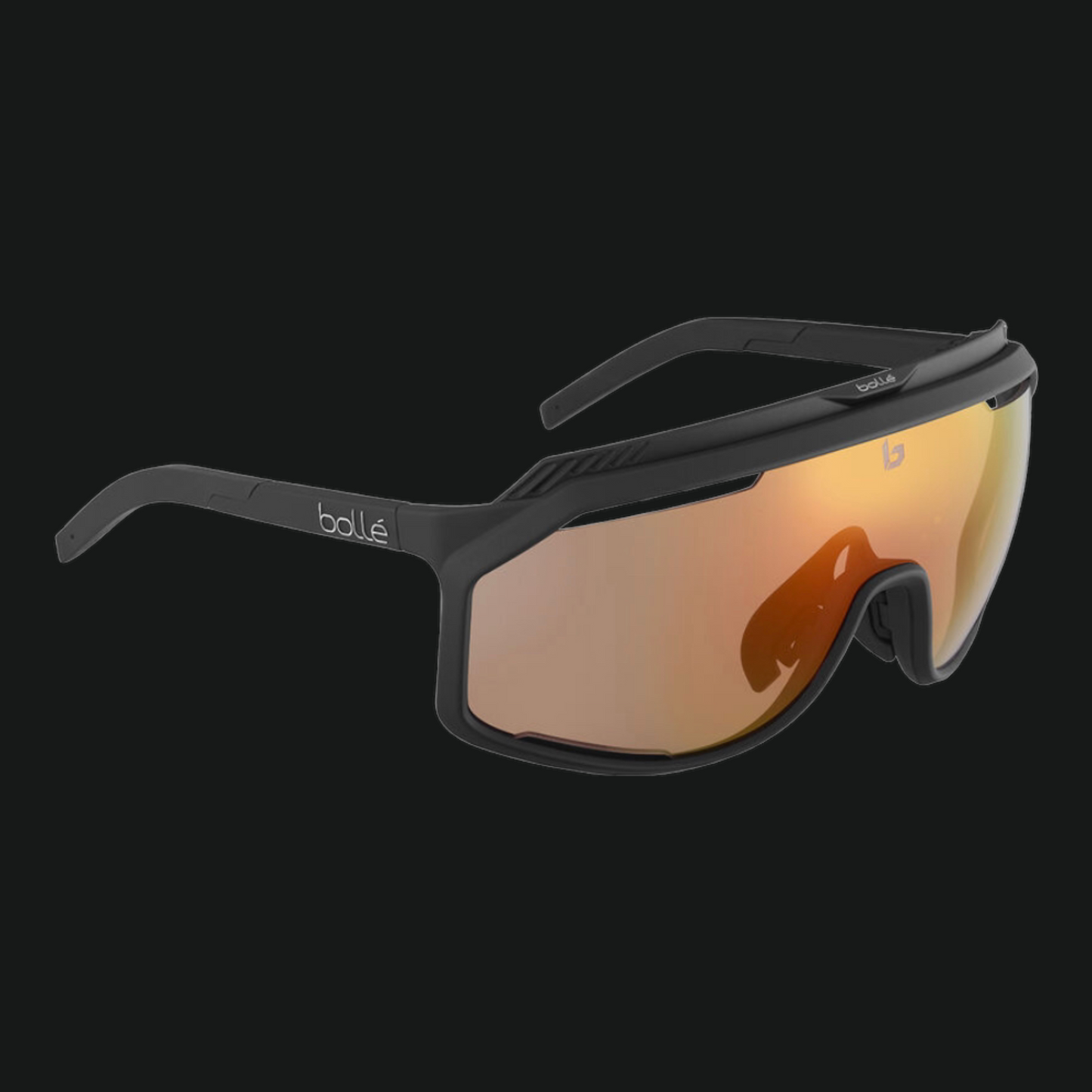 BOLLE' OCCHIALI DA SOLE CHRONOSHIELD MATTE BLACK PHANTOM BROWN RED LENS