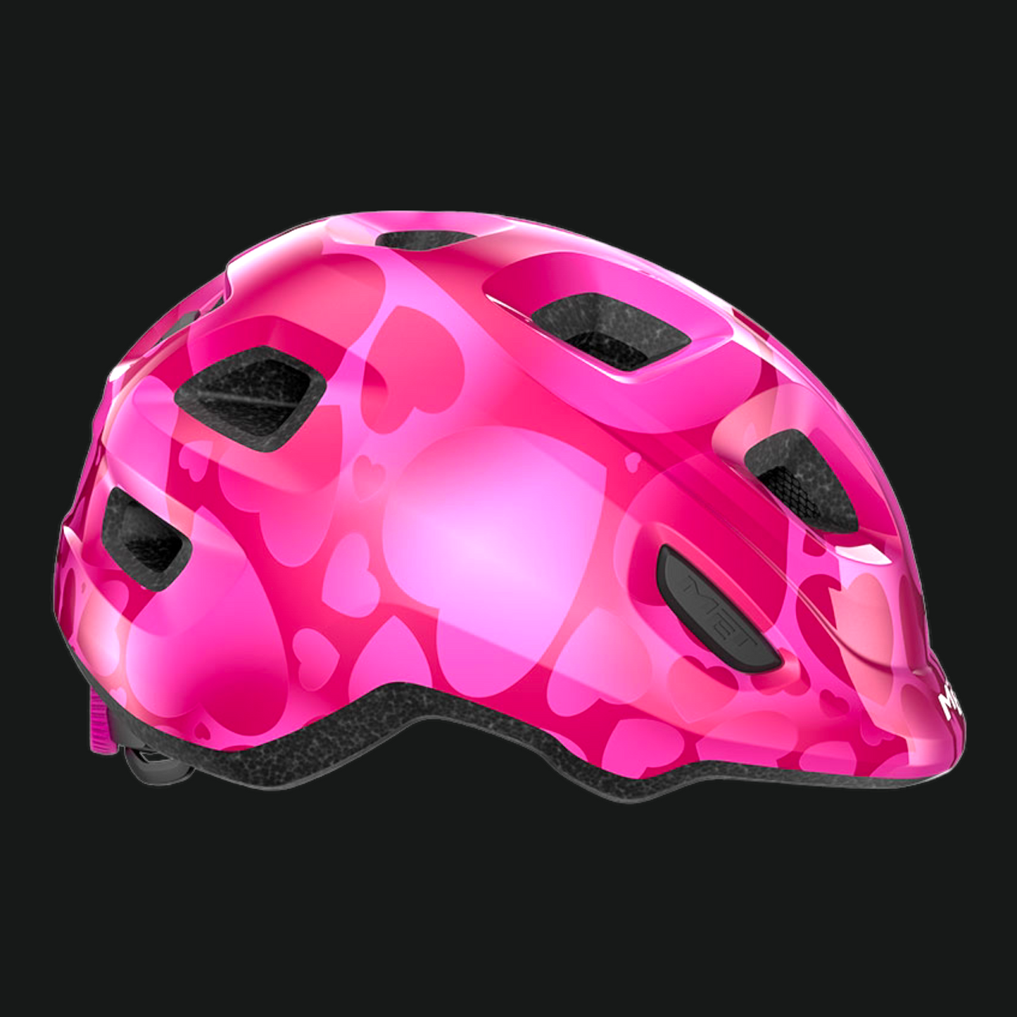 MET CASCO HOORAY BAMBINO KID ROSA CON CUORI