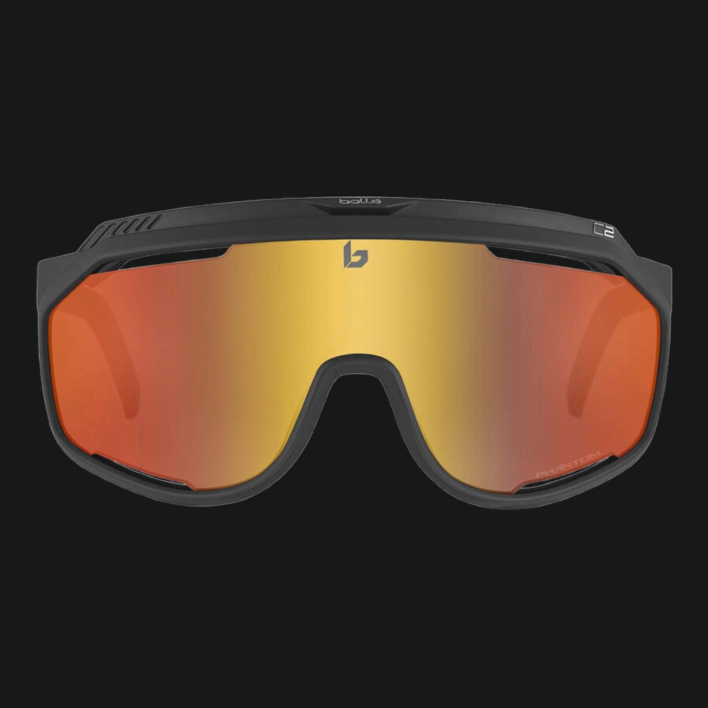 BOLLE' OCCHIALI DA SOLE CHRONOSHIELD MATTE BLACK PHANTOM BROWN RED LENS