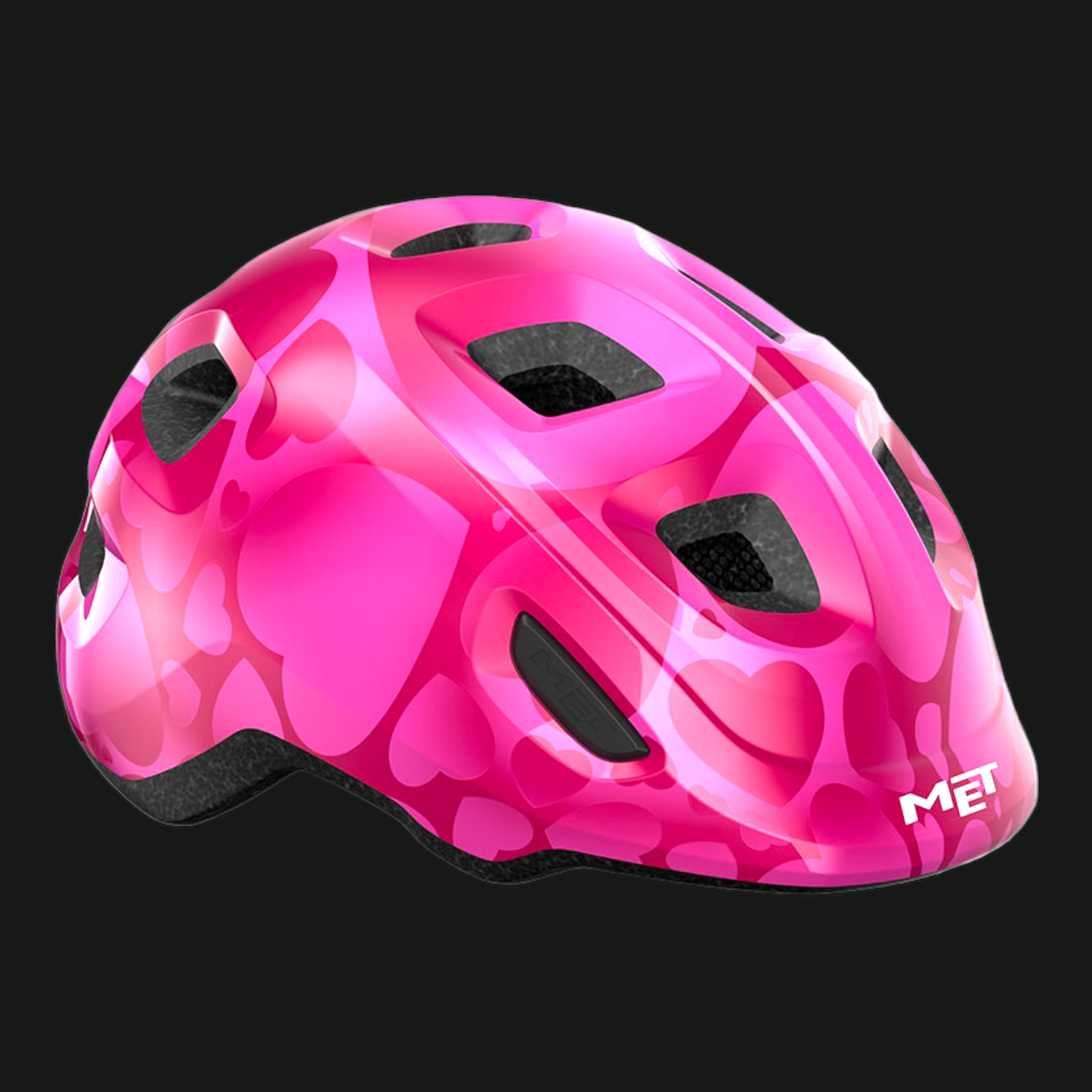 MET CASCO HOORAY BAMBINO KID ROSA CON CUORI