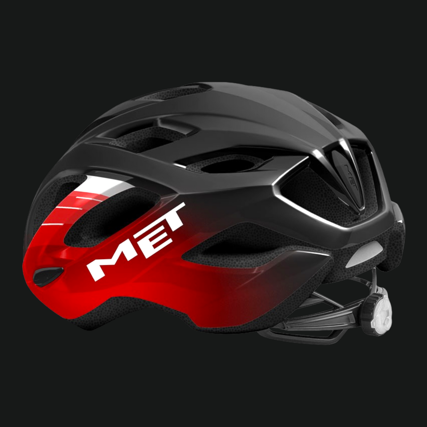 MET CASCO IDOLO NERO E ROSSO