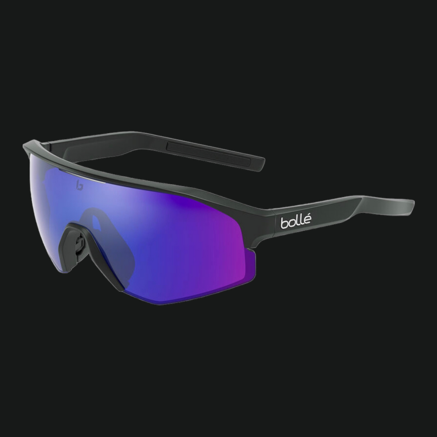 BOLLE' OCCHIALI DA SOLE LIGHTSHIFTER XL BLACK MATTE BROWN BLUE LENS