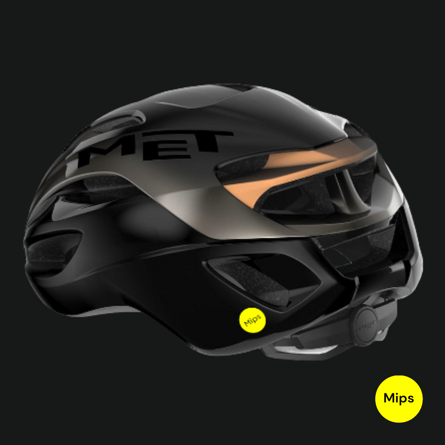 MET CASCO RIVALE MIPS TITANIO METALLIZZATO OPACO