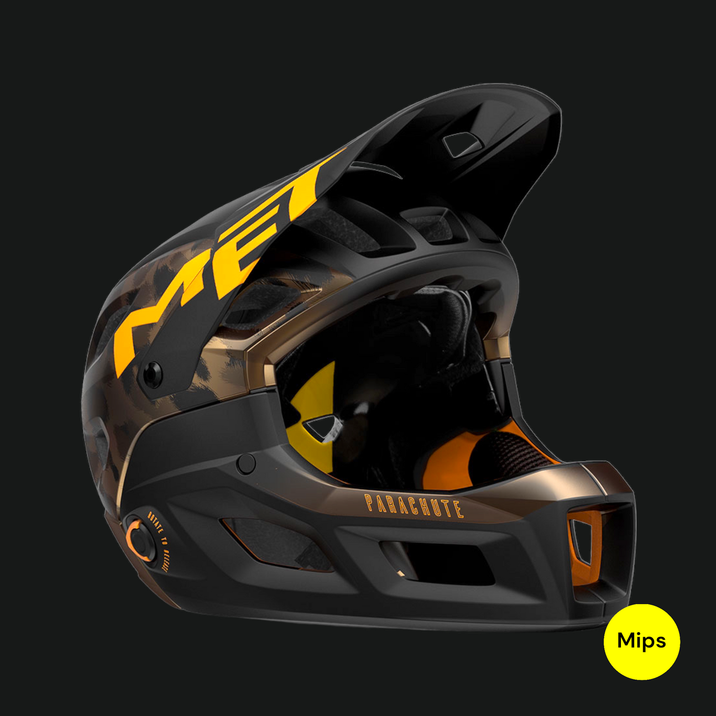 MET PARACHUTE MCR CASCO MIPS ENDURO TRAIL MTB BRONZO ARANCIO OPACO