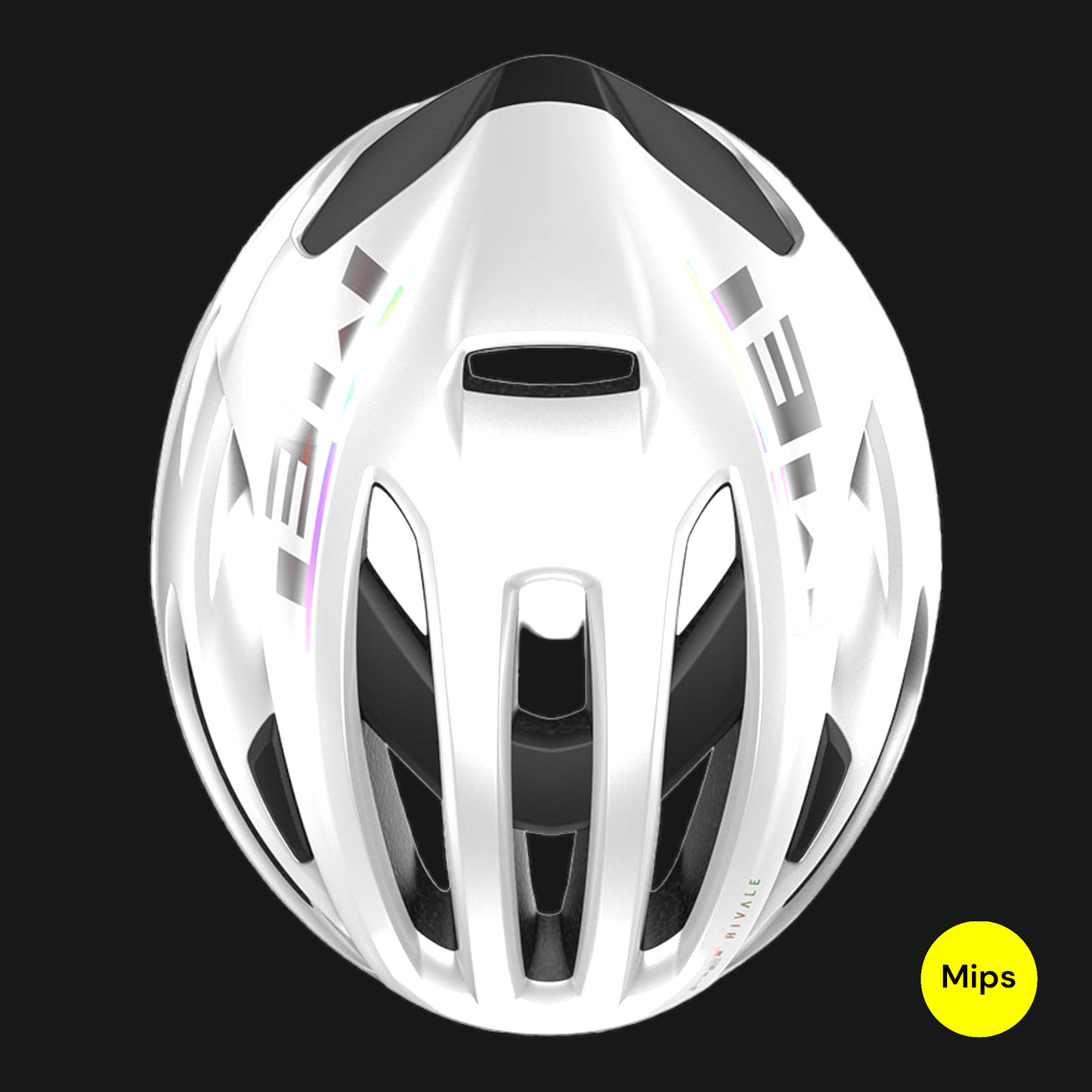 MET CASCO RIVALE MIPS BIANCO OLOGRAFICO
