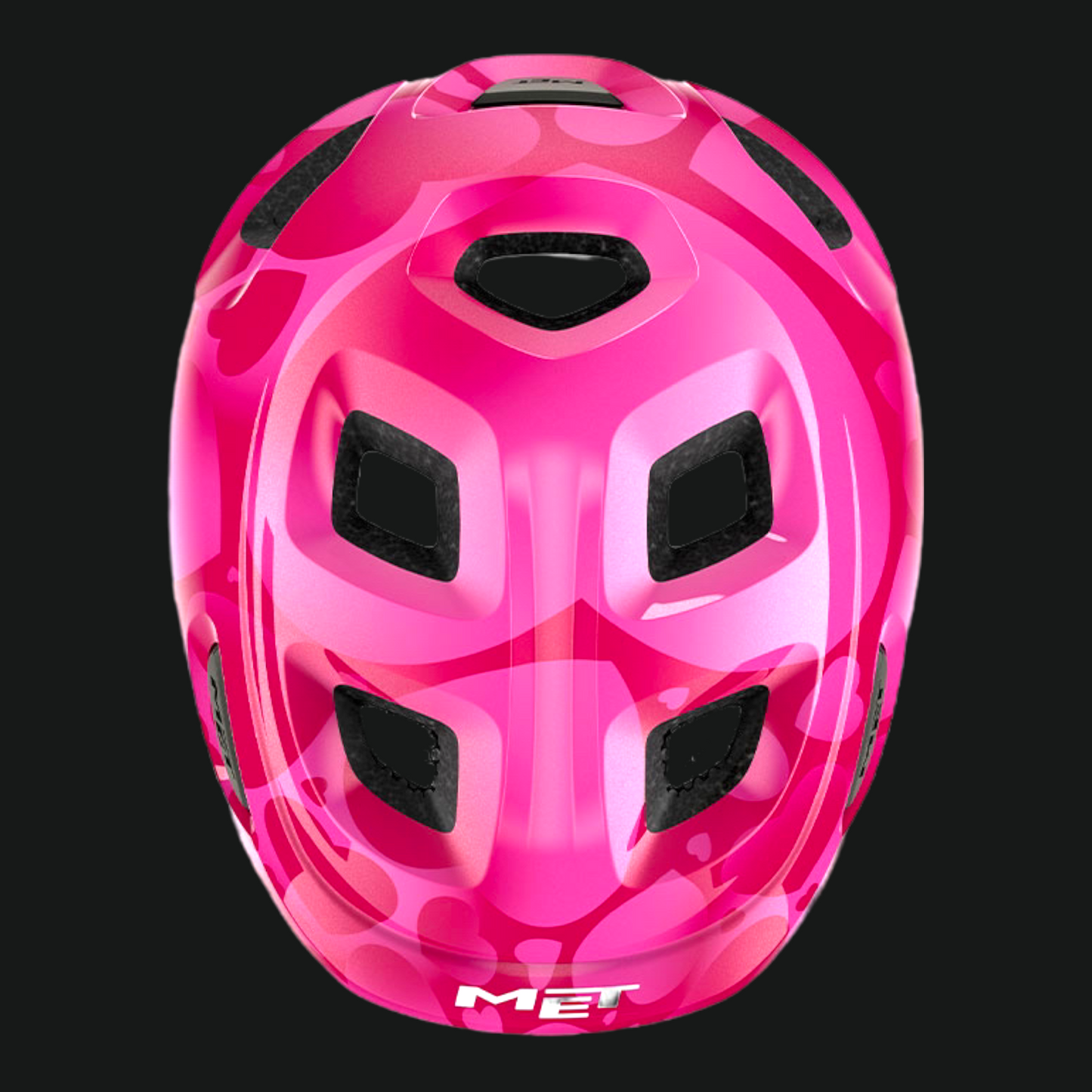 MET CASCO HOORAY BAMBINO KID ROSA CON CUORI