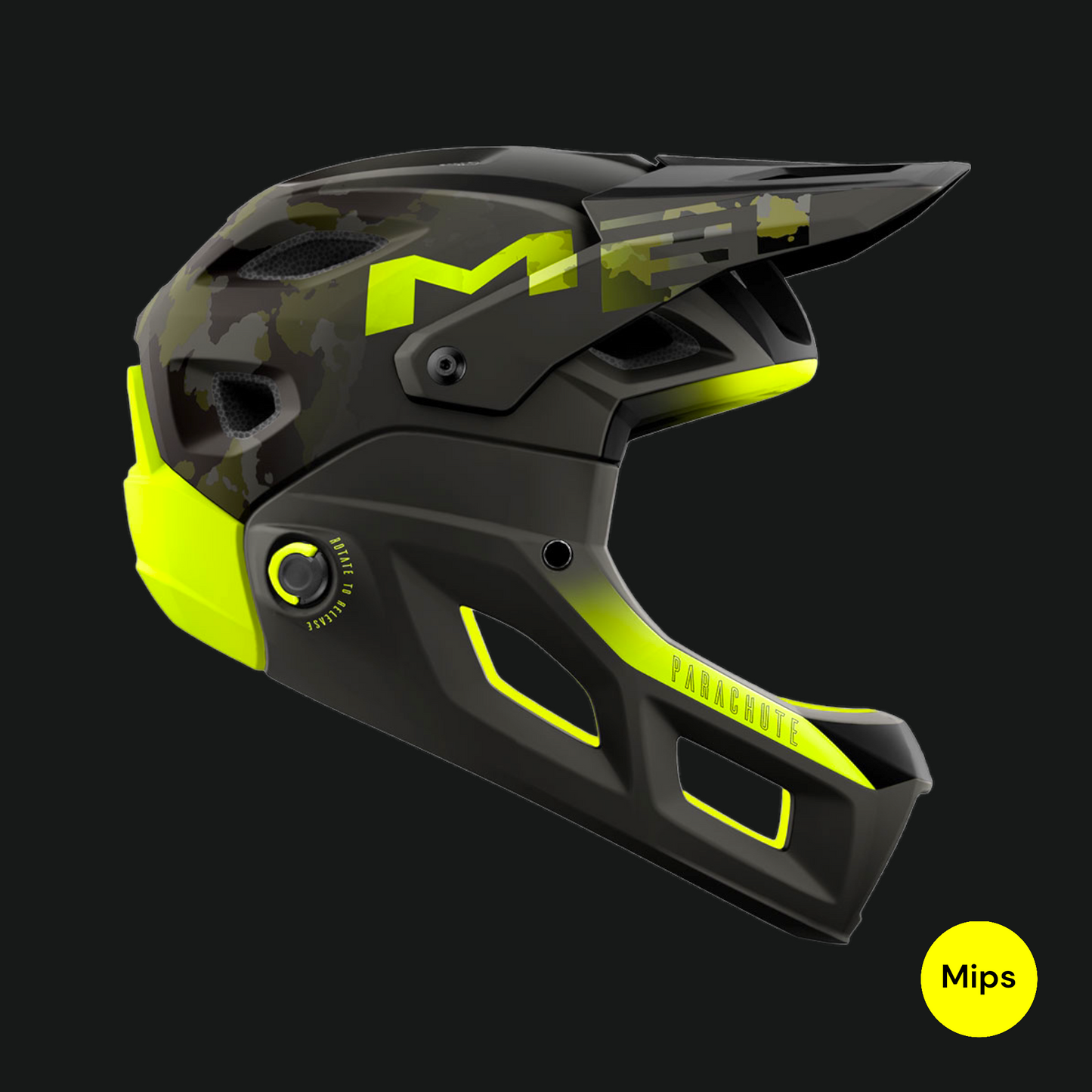 MET PARACHUTE MCR CASCO MIPS ENDURO TRAIL MTB CAMO VERDE LIME