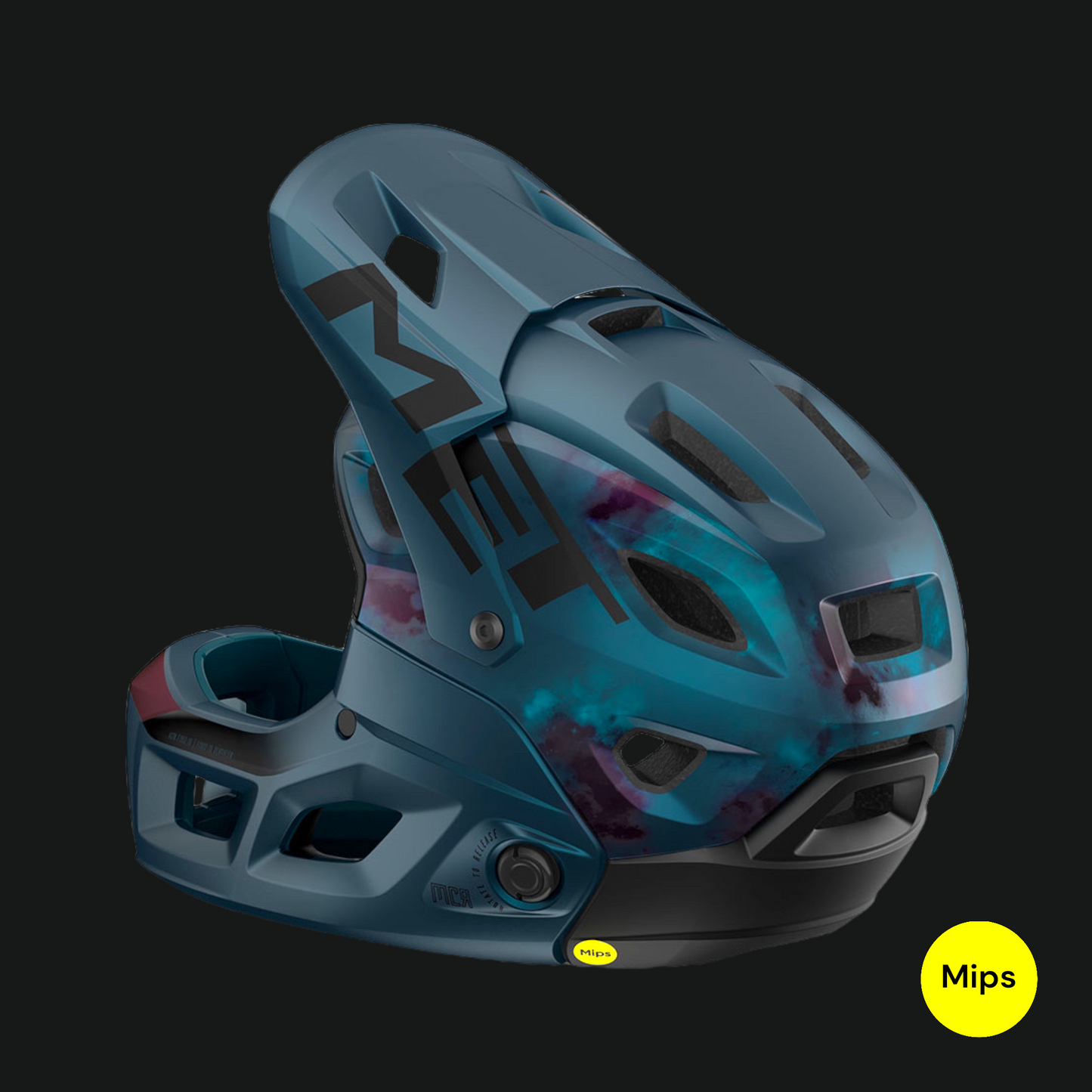 MET PARACHUTE MCR CASCO MIPS ENDURO TRAIL MTB BLU INDIGO OPACO