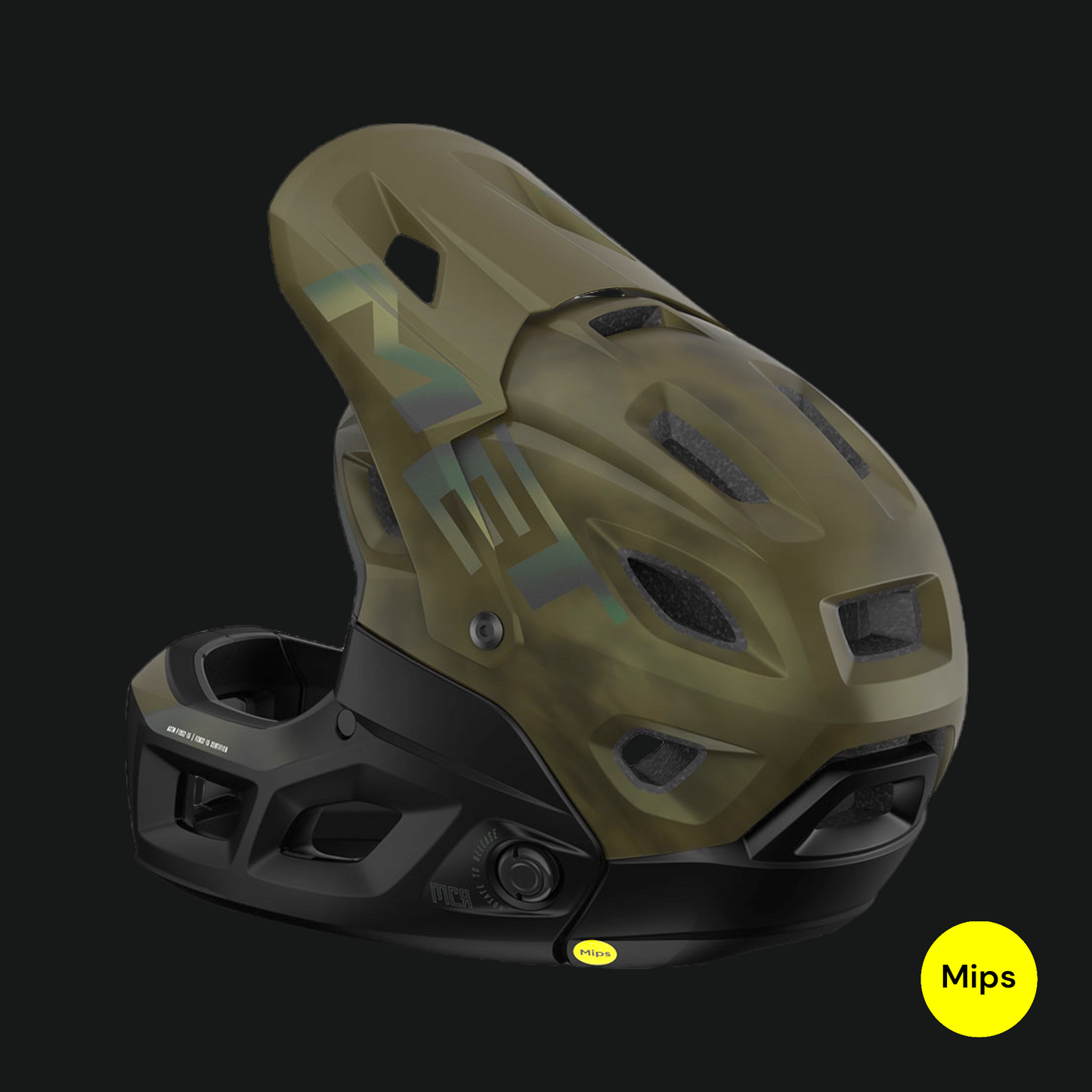 MET PARACHUTE MCR CASCO MIPS ENDURO TRAIL MTB KIWI IRIDESCENTE OPACO