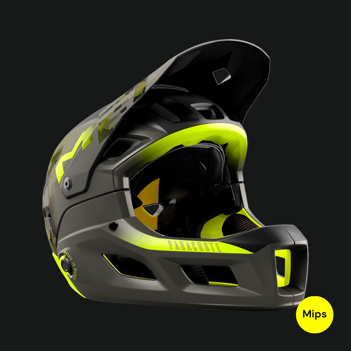 MET PARACHUTE MCR CASCO MIPS ENDURO TRAIL MTB CAMO VERDE LIME
