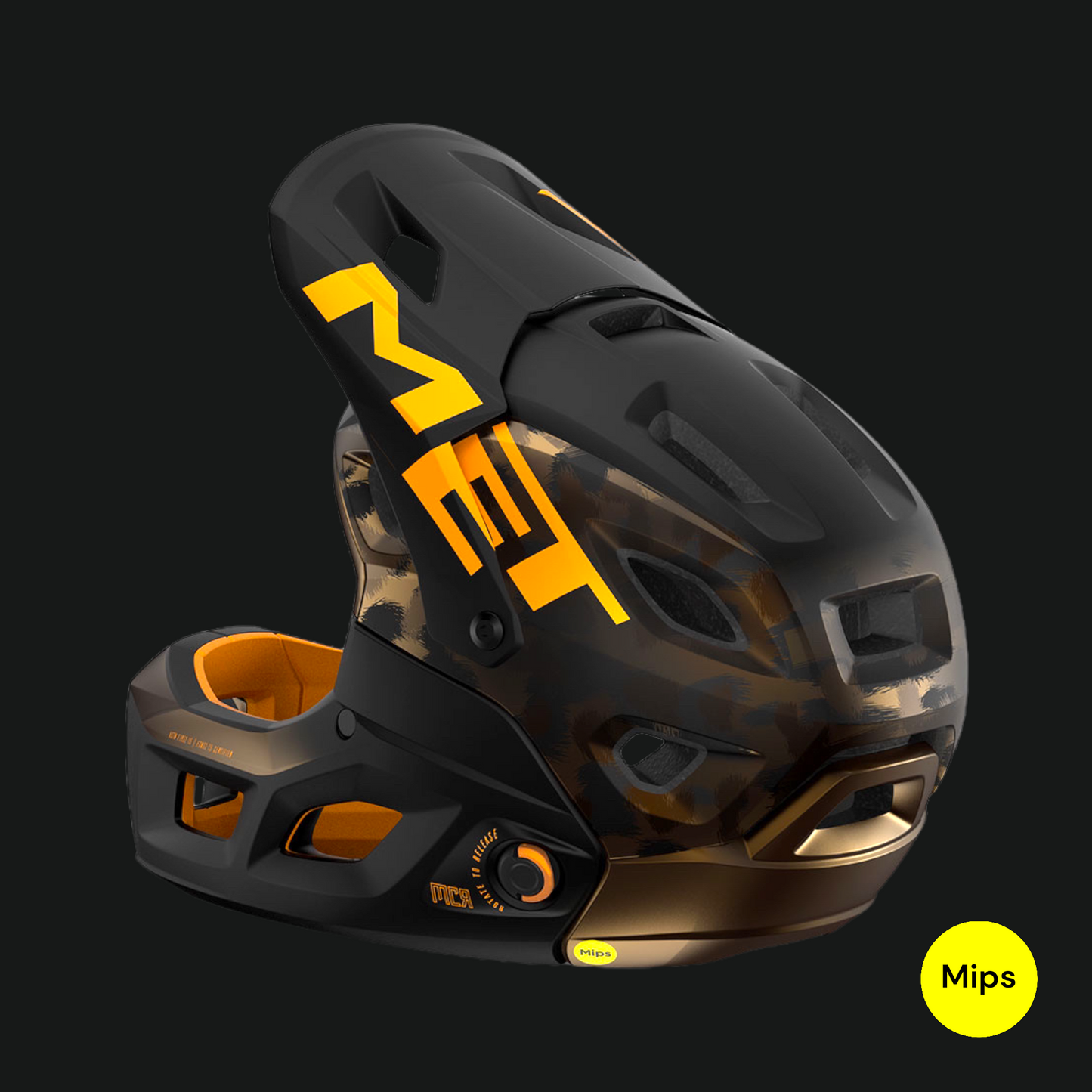 MET PARACHUTE MCR CASCO MIPS ENDURO TRAIL MTB BRONZO ARANCIO OPACO