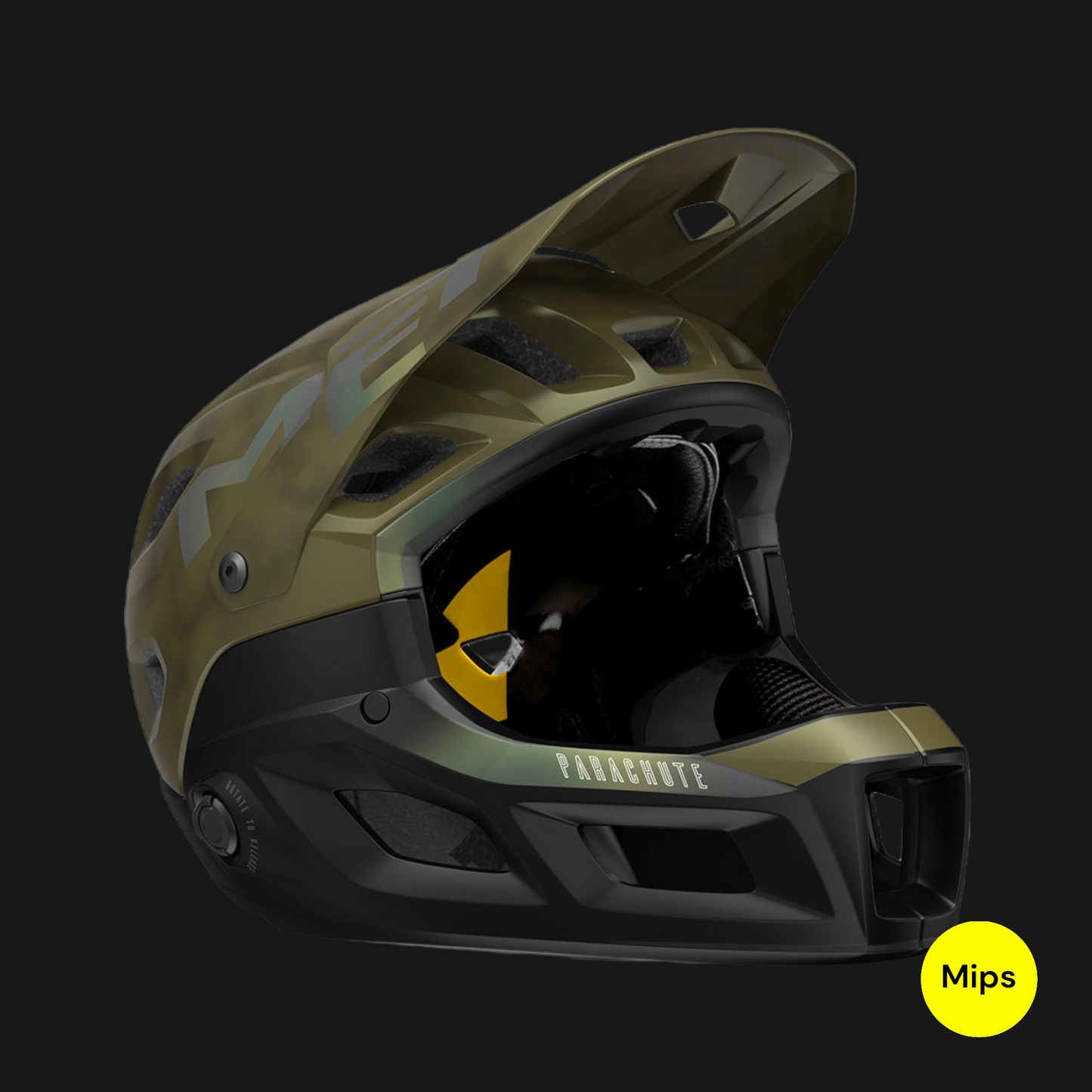 MET PARACHUTE MCR CASCO MIPS ENDURO TRAIL MTB KIWI IRIDESCENTE OPACO
