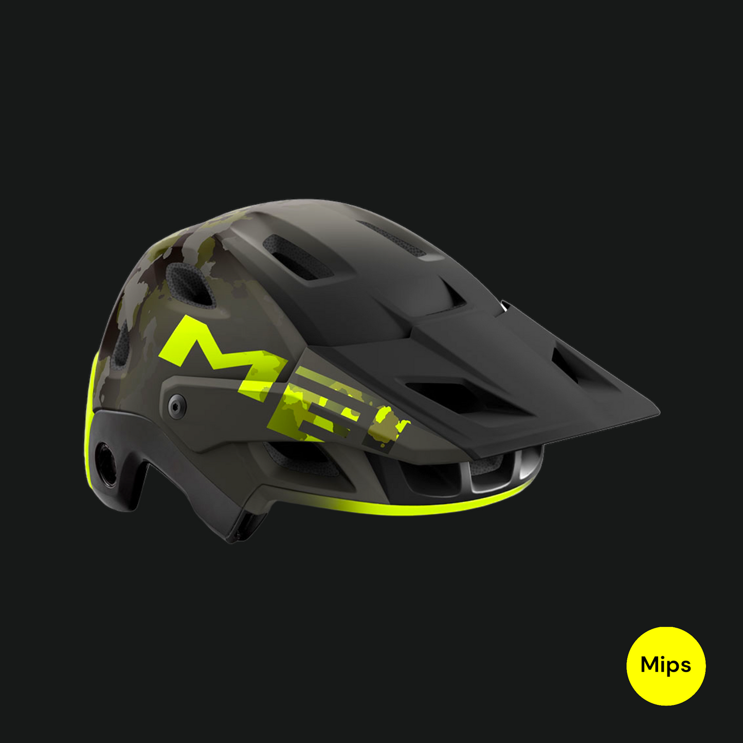 MET PARACHUTE MCR CASCO MIPS ENDURO TRAIL MTB CAMO VERDE LIME