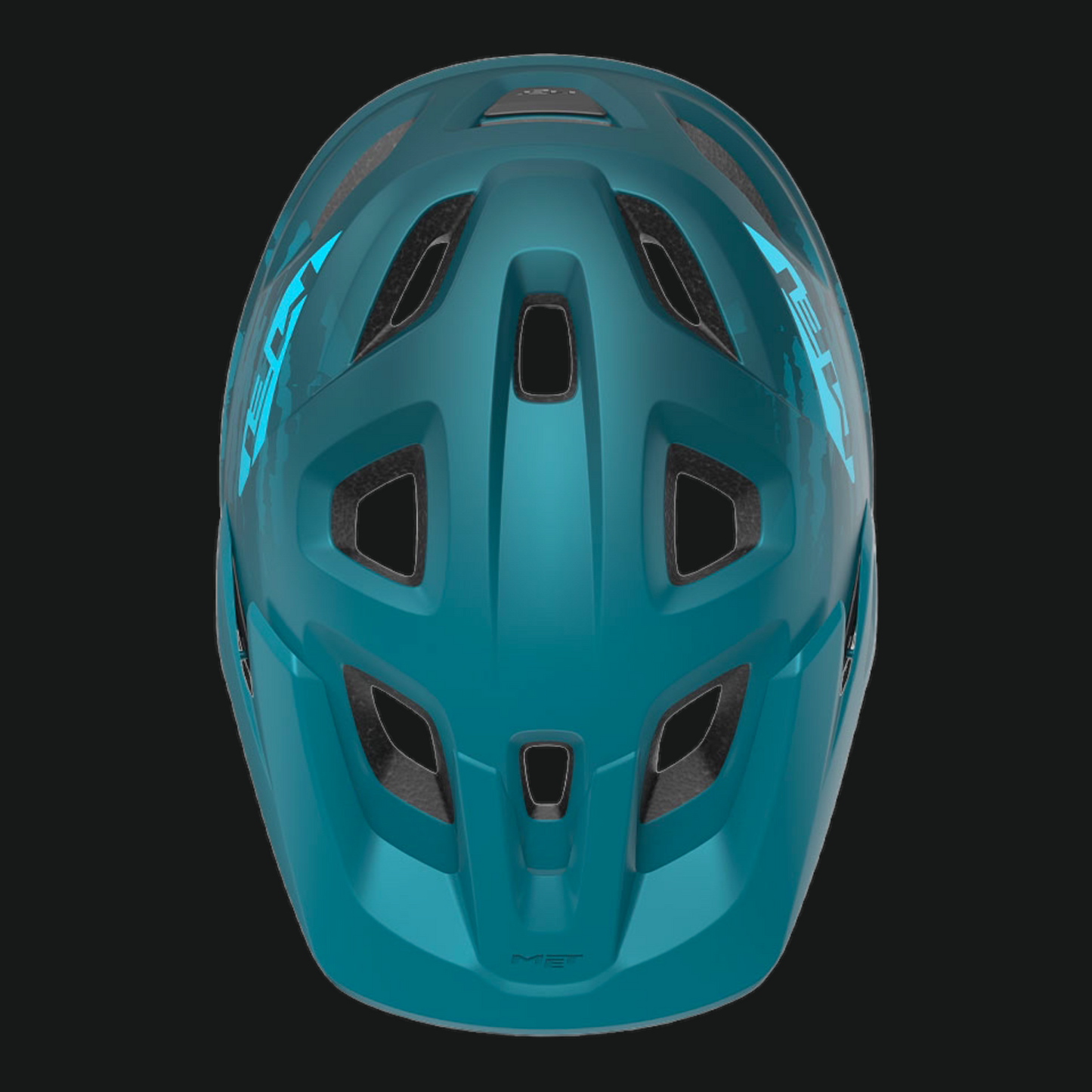 MET CASCO ECHO BICI MTB TRAIL OPACO BLU PETROLIO