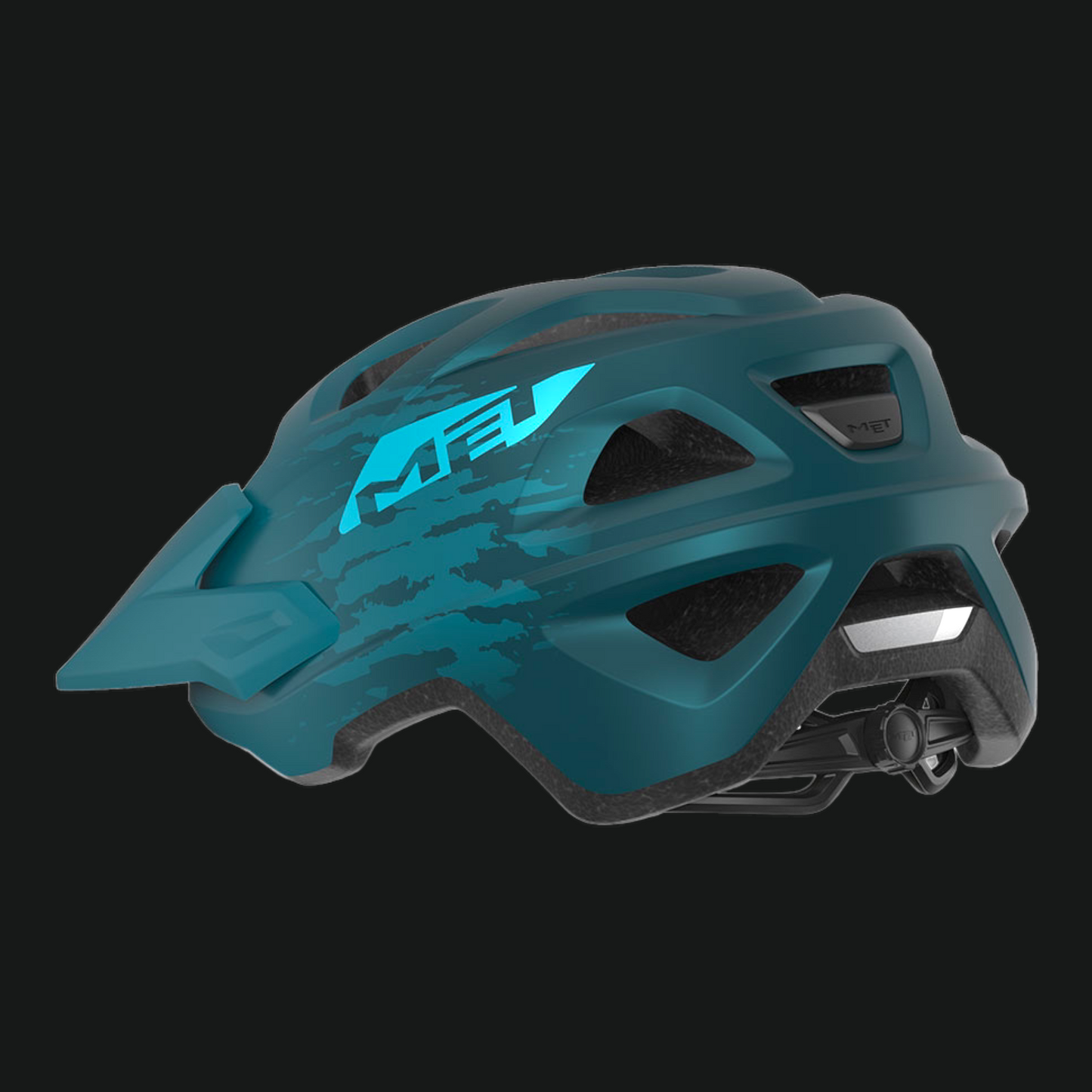 MET CASCO ECHO BICI MTB TRAIL OPACO BLU PETROLIO