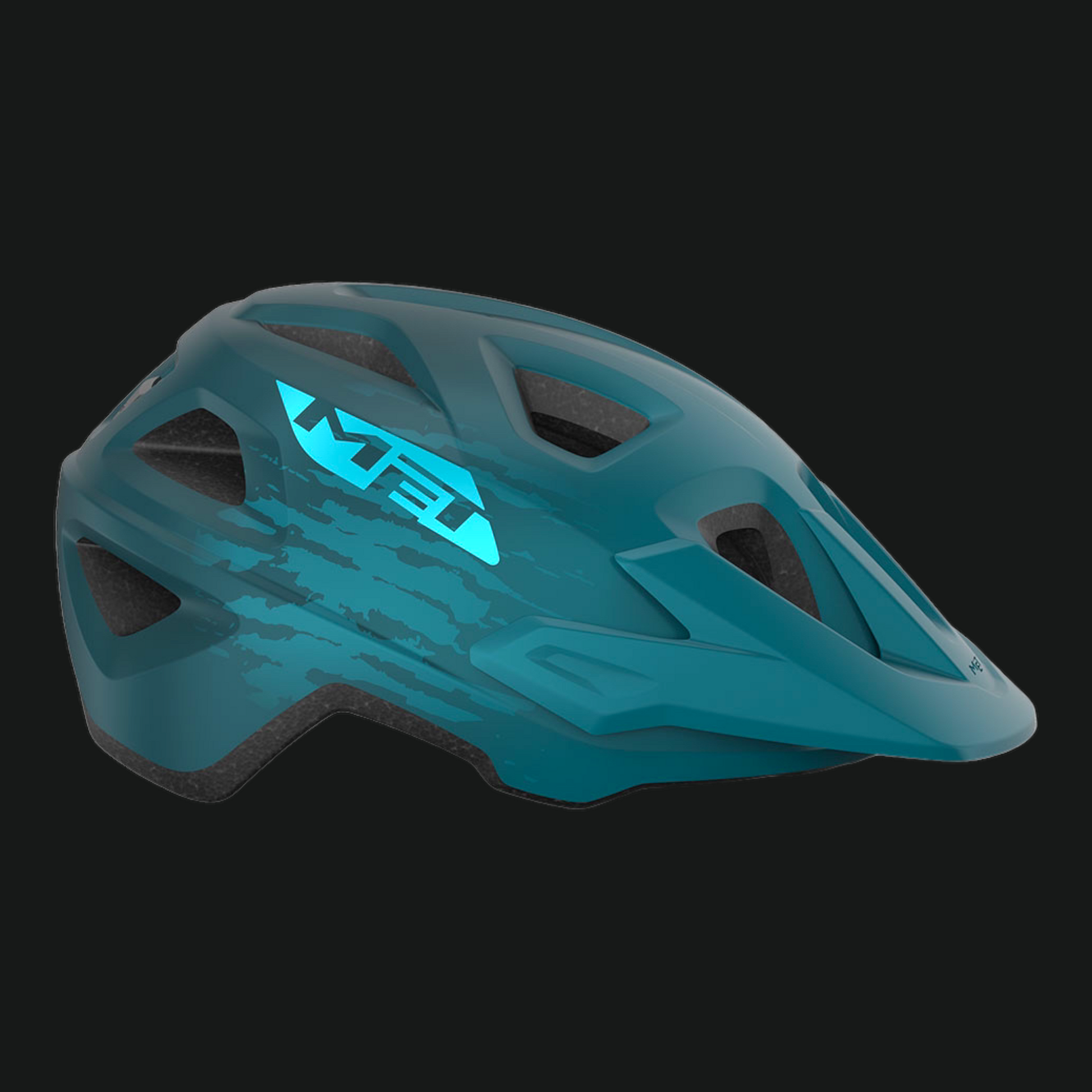MET CASCO ECHO BICI MTB TRAIL OPACO BLU PETROLIO